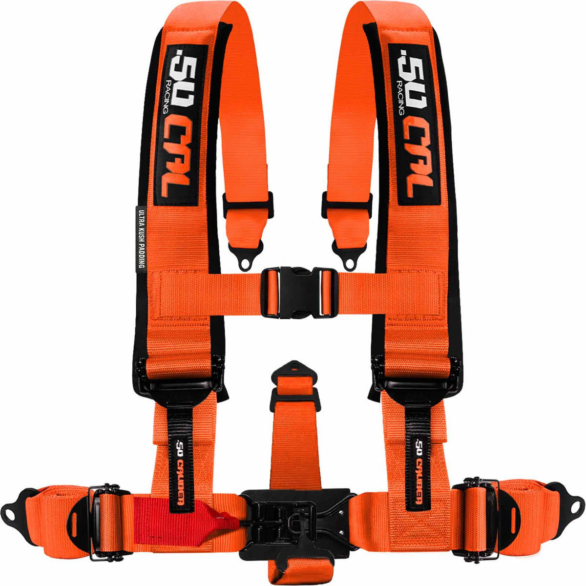Fury Orange | 50 Caliber Racing Elite Series Fury Orange 5 Point UTV Harness Premium Off Road Safety