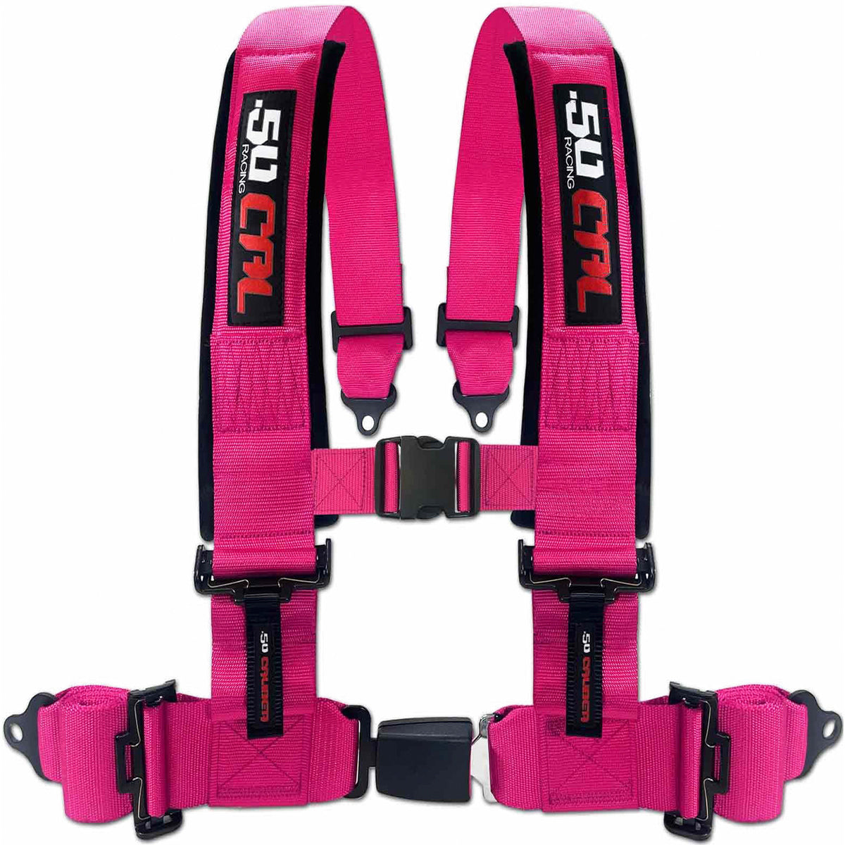 Rogue Pink | Pink | 50 Caliber Racing Pro Series 2-inch 4-point UTV harness with Quick Lock push-button buckle in Pink