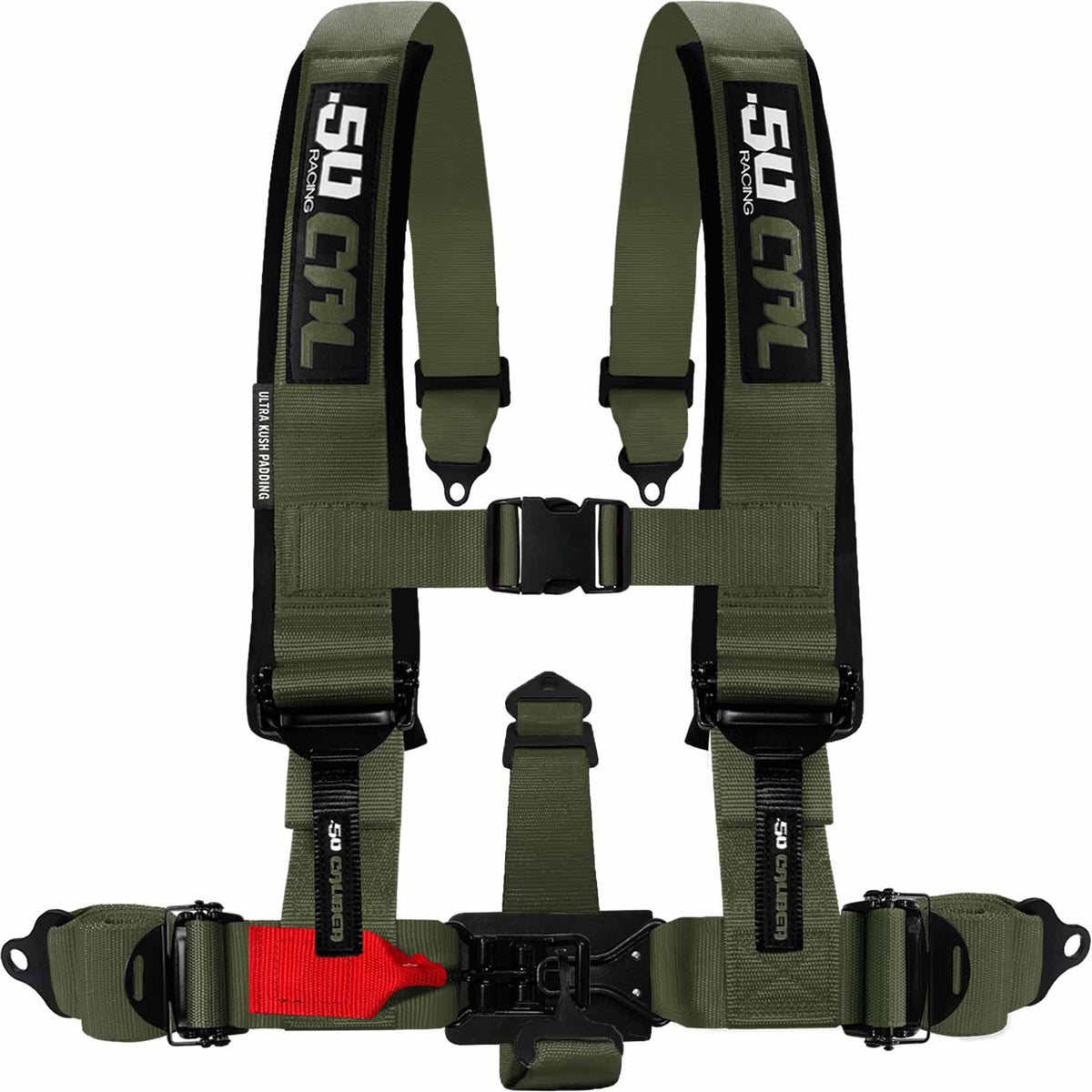 Recon Green | 50 Caliber Racing Elite Series Recon Green 5 Point UTV Harness Premium Off Road Safety | Cover Image