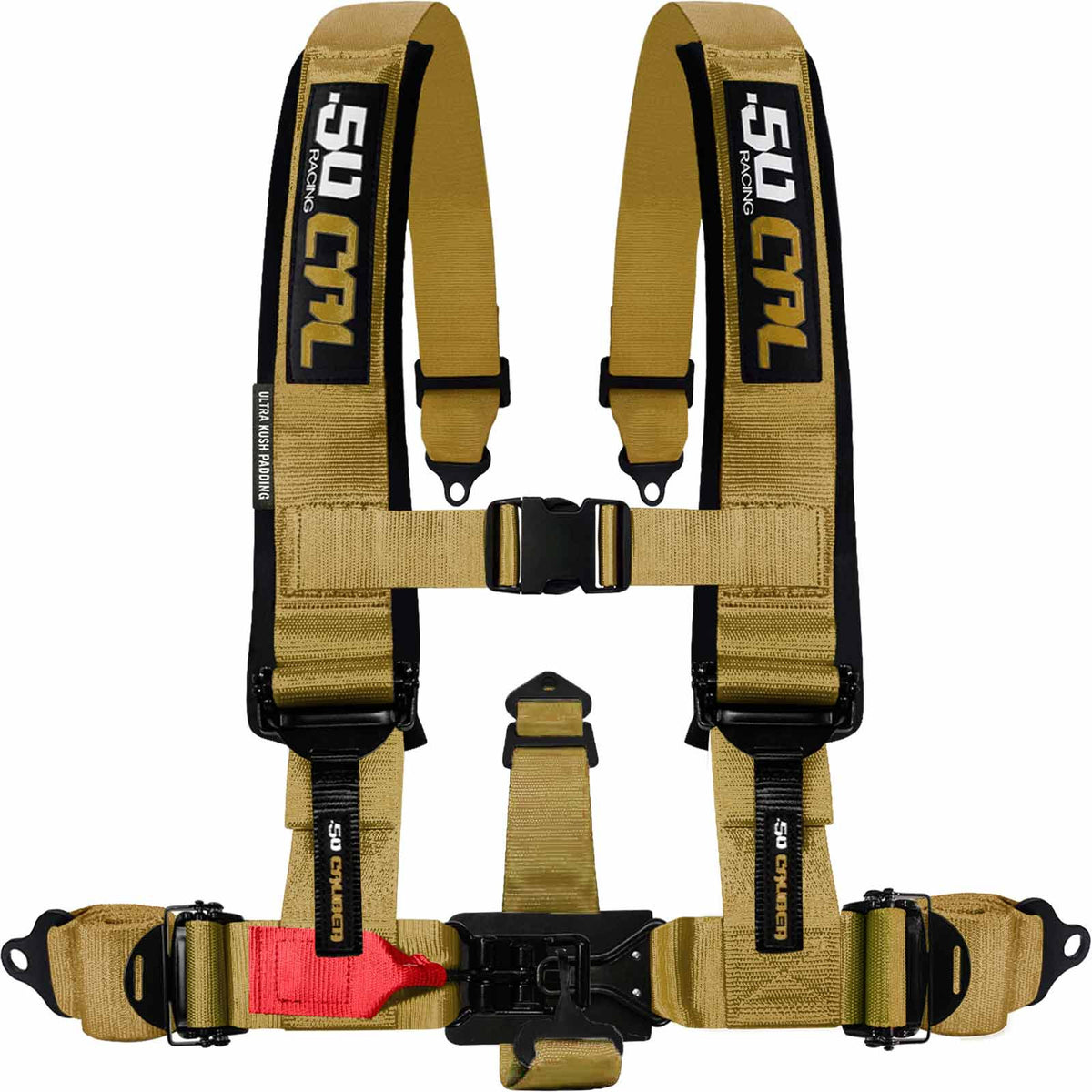 Baja Gold | 50 Caliber Racing Elite Series Baja Gold 5 Point UTV Harness Premium Off Road Safety
