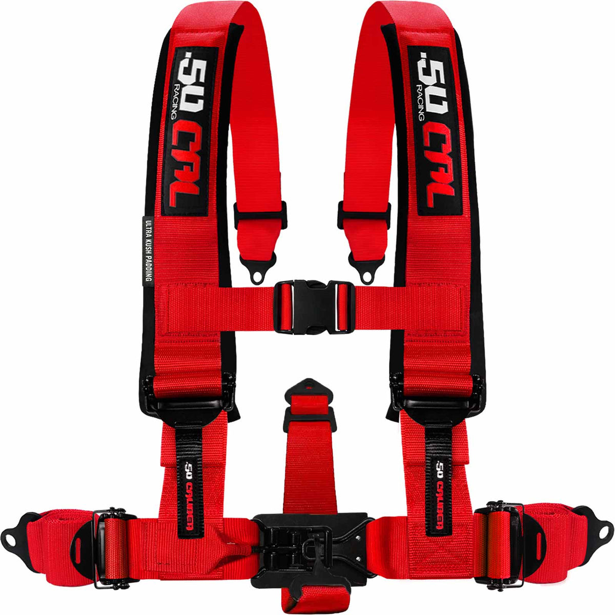 Rage Red | 50 Caliber Racing Elite Series Rage Red 5 Point UTV Harness Premium Off Road Safety