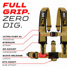 Baja Gold | 50 Caliber Racing Baja Gold Harness Full Grip Zero Dig Comfort Technology for Polaris RZR