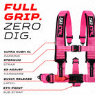 Nitro Pink | 50 Caliber Racing Nitro Pink Harness Full Grip Zero Dig Comfort Technology for Polaris RZR