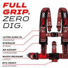 Red Sugar Skull | 50 Caliber Racing Red Sugar Skull Harness Full Grip Zero Dig Comfort Technology
