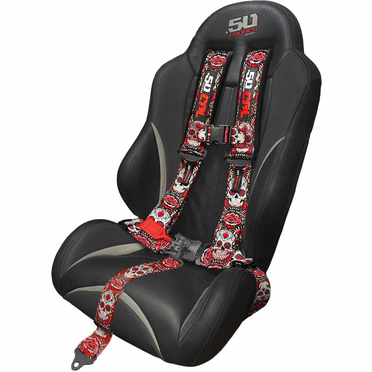 Red Sugar Skull | Red Sugar Skull 5 Point UTV Harness Bucket Seat Fitment and Installed Style for Polaris RZR