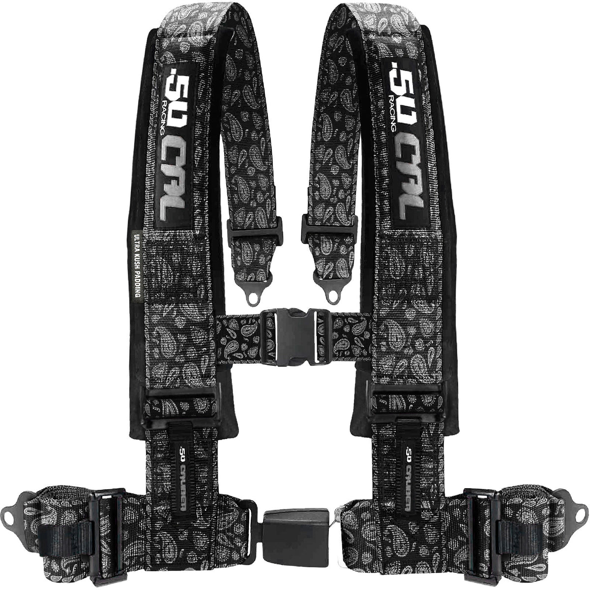 Black Bandana | 50 caliber racing elite series black bandana 4 point utv harness premium off road safety | Cover Image