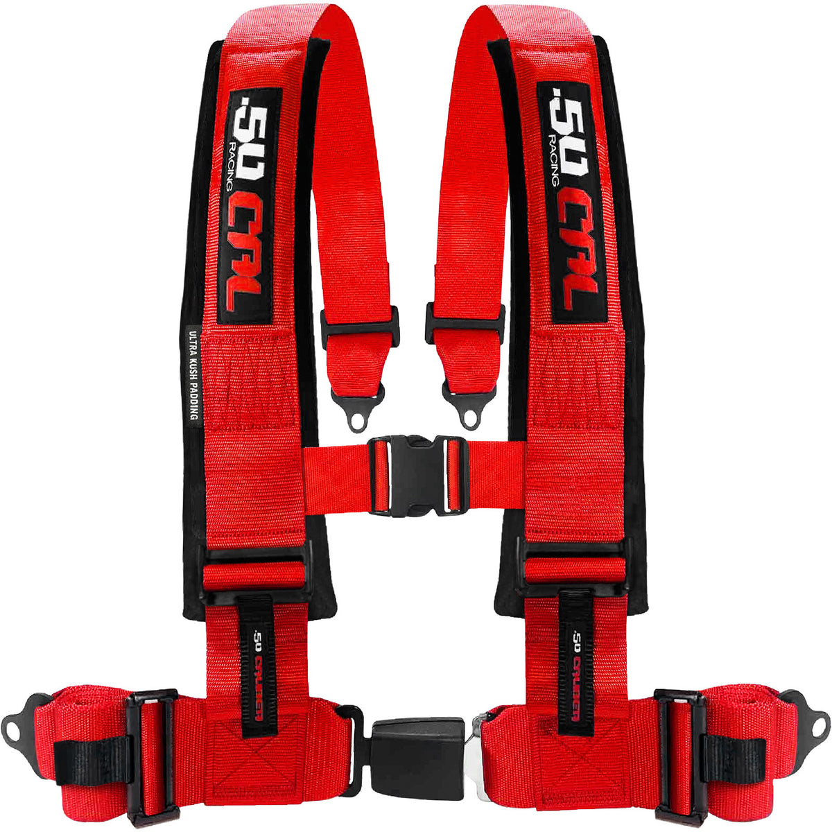 Rage Red | 50 Caliber Racing Elite Series Red 4 point utv harness premium off road safety