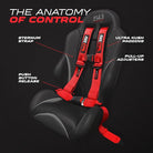 Rage Red | Elite Series Red UTV harness anatomy of control premium off road safety design