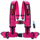 Rogue Pink | Pink | 50 Caliber Racing Pro Series pink 4-point UTV harness with bypass for Polaris RZR and Can-Am Maverick X3