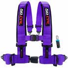 Purple | 50 Caliber Racing Pro Series purple 4-point UTV harness with bypass for Polaris RZR and Can-Am Maverick X3