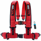 Rage Red | Red | 50 Caliber Racing Pro Series red 4-point UTV harness with bypass for Polaris RZR and Can-Am Maverick X3