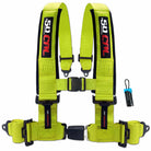 Fluorescent Green | Flourescent Yellow | Flourescent Green | 50 Caliber Racing Pro Series fluorescent yellow 4-point UTV harness with bypass for Polaris RZR and Can-Am Maverick X3