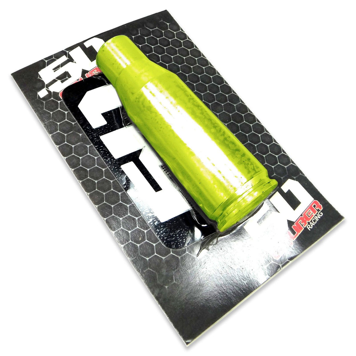 Lime Squeeze | 50 Caliber Racing Solid Billet Aluminum Shifter Knob with Bullet Design for Polaris RZR Raw, Black, Red, Orange, Blue, Lime and 