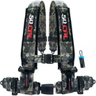 Carbon Camo | Digital Camo | 50 Caliber Racing Pro Series camo 4-point UTV harness with bypass for Polaris RZR and Can-Am Maverick X3