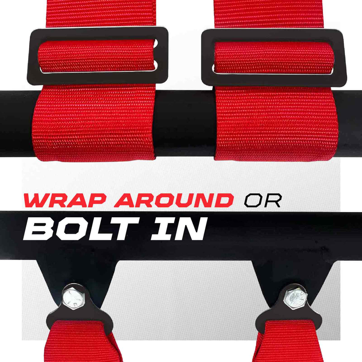 Rage Red | 50 Caliber Racing  Elite Series 4-Point UTV Harness Mounting Options – Rage Red
