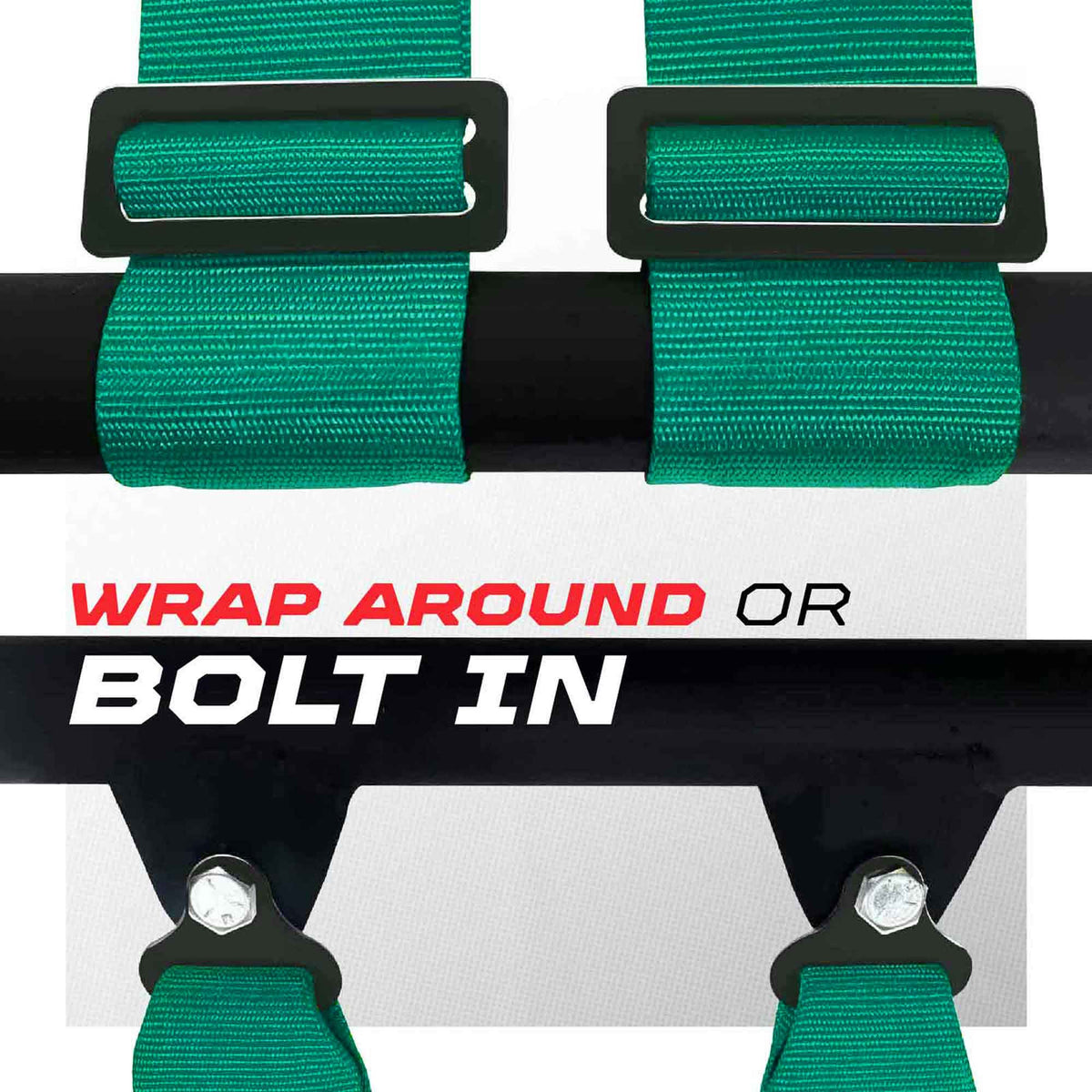 Tidal Teal | Teal | Pro Series UTV harness shoulder strap mounting options wrap-around or bolt-in Teal