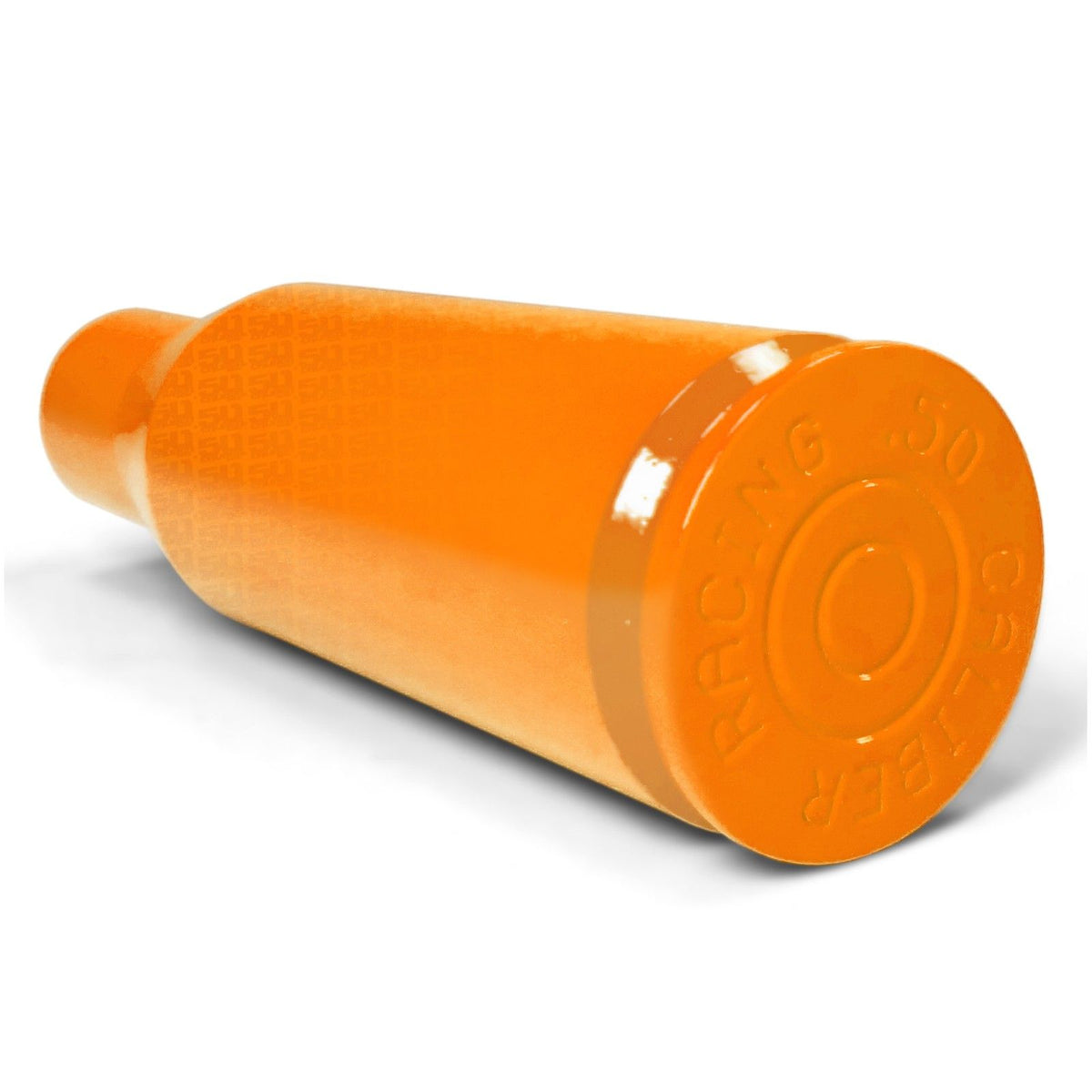 Orange | 50 Caliber Racing Solid Billet Aluminum Shifter Knob with Bullet Design for Polaris RZR Raw, Black, Red, Orange, Blue, Lime and 