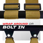 Baja Gold | Gold | Pro Series UTV harness shoulder strap mounting options wrap-around or bolt-in Gold