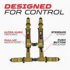 Baja Gold | Gold | Gold 50 Caliber Racing Pro Series UTV harness. Designed for Control