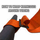 Blaze Orange | Orange | How to wrap Orange Pro Series UTV harness around roll cage tubing Orange