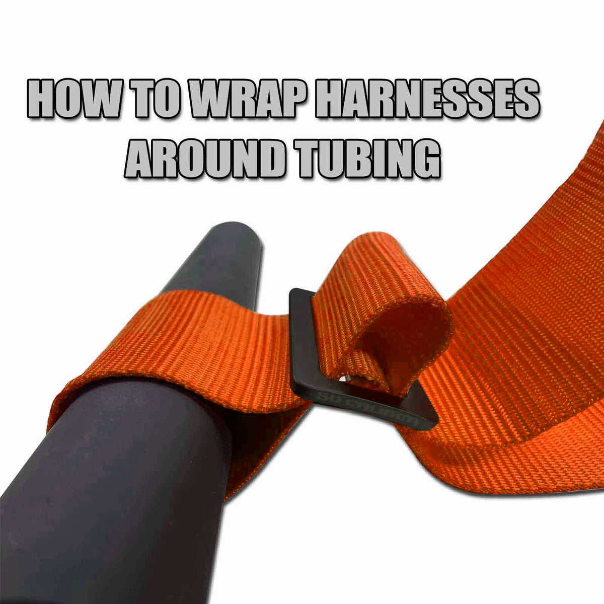 Blaze Orange | Orange | How to wrap Orange Pro Series UTV harness around roll cage tubing Orange
