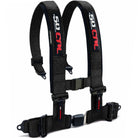Stealth Black | Black | 50 Caliber Racing Pro Series 4-point UTV harness quick lock push button buckle black angled view