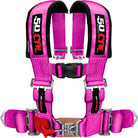 Rogue Pink | 50 Caliber Racing Pink 4-Point UTV Harness – 3" straps, latch-style quick release, thick shoulder padding for all-day comfort
