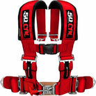 Rage Red | 50 Caliber Racing Red 4-Point UTV Harness – 3" straps, latch-style quick release, thick shoulder padding for all-day comfort | Cover Image