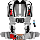 Ghost Gray | 50 Caliber Racing Silver 2" & 3" 4-Point UTV Harness for Polaris RZR / Can-am Maverick X3 w/ Bypass Plug