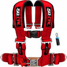 Rage Red | 50 Caliber Racing Red 2" & 3" 4-Point UTV Harness for Polaris RZR / Can-am Maverick X3 w/ Bypass Plug