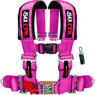 Rogue Pink | 50 Caliber Racing Pink 2" & 3" 4-Point UTV Harness for Polaris RZR / Can-am Maverick X3 w/ Bypass Plug