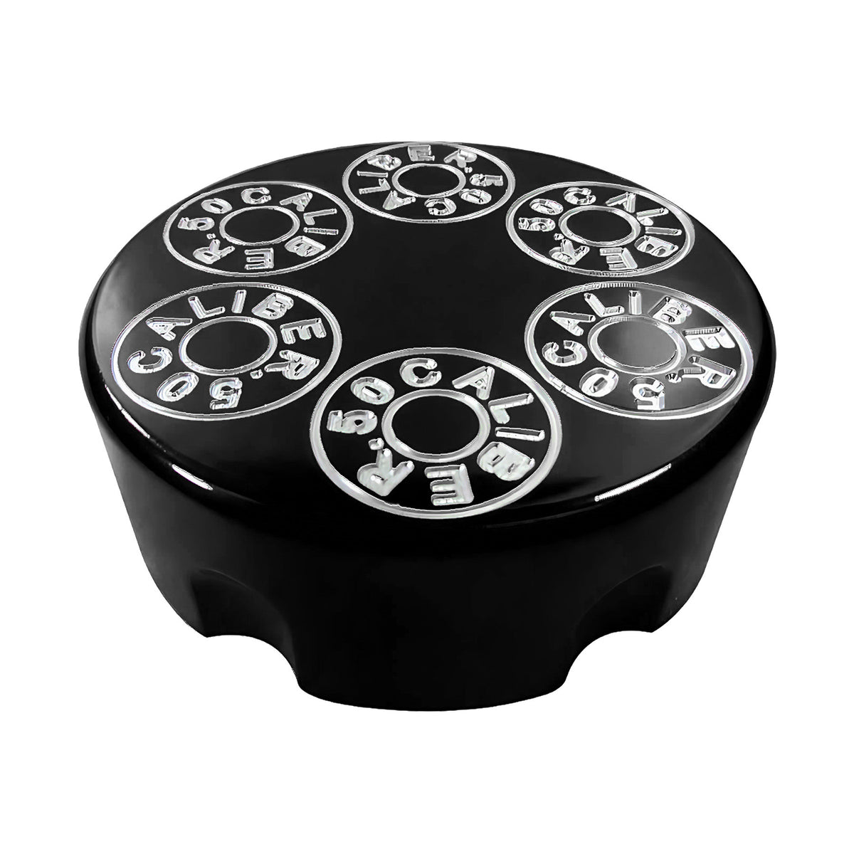 Black | CNC Machined 50 Caliber Racing Six Shooter Gas Cap - Polaris UTV and ATV models Stealth Black
