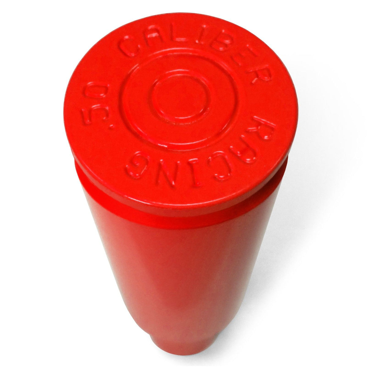 Red | 50 Caliber Racing Solid Billet Aluminum Shifter Knob with Bullet Design for Polaris RZR Raw, Black, Red, Orange, Blue, Lime and 