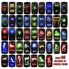 12V Off/On/On Rocker Switch Marine Grade LED Backlit In Many Colors | 50 Caliber Racing Rocker Switch – Multiple Styles and LED Color Options for UTV Dash Customization