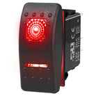 Red | 50 Caliber Racing Red Illuminated Rocker Switch – Dual LED 3-Way ON/OFF/ON for Off-Road UTV Dash