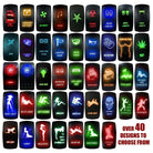 12V On/Off/On Rocker Switch Marine Grade LED Backlit In Many Colors | 50 Caliber Racing Rocker Switch Collection – Multiple Colors and Design Options for RZR X3 SXS