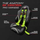 Fluorescent Green | Flourescent Green | Flourescent Yellow | Flourescent Green | Fluorescent Yellow 50 Caliber Racing Pro Series UTV harness. Anatomy of Control.