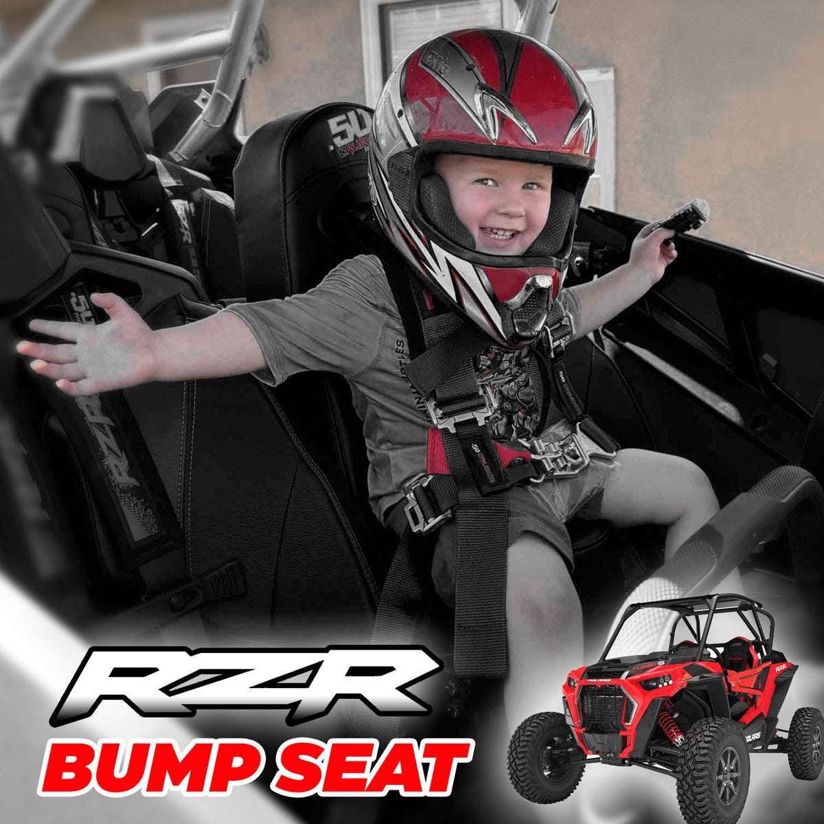 RZR Bump Seat with 4-Point Harness - XP1000 / XP Turbo / Turbo S