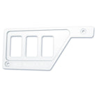 White | 50 Caliber Racing Left Dash Panel with 3 Additional Switch Locations