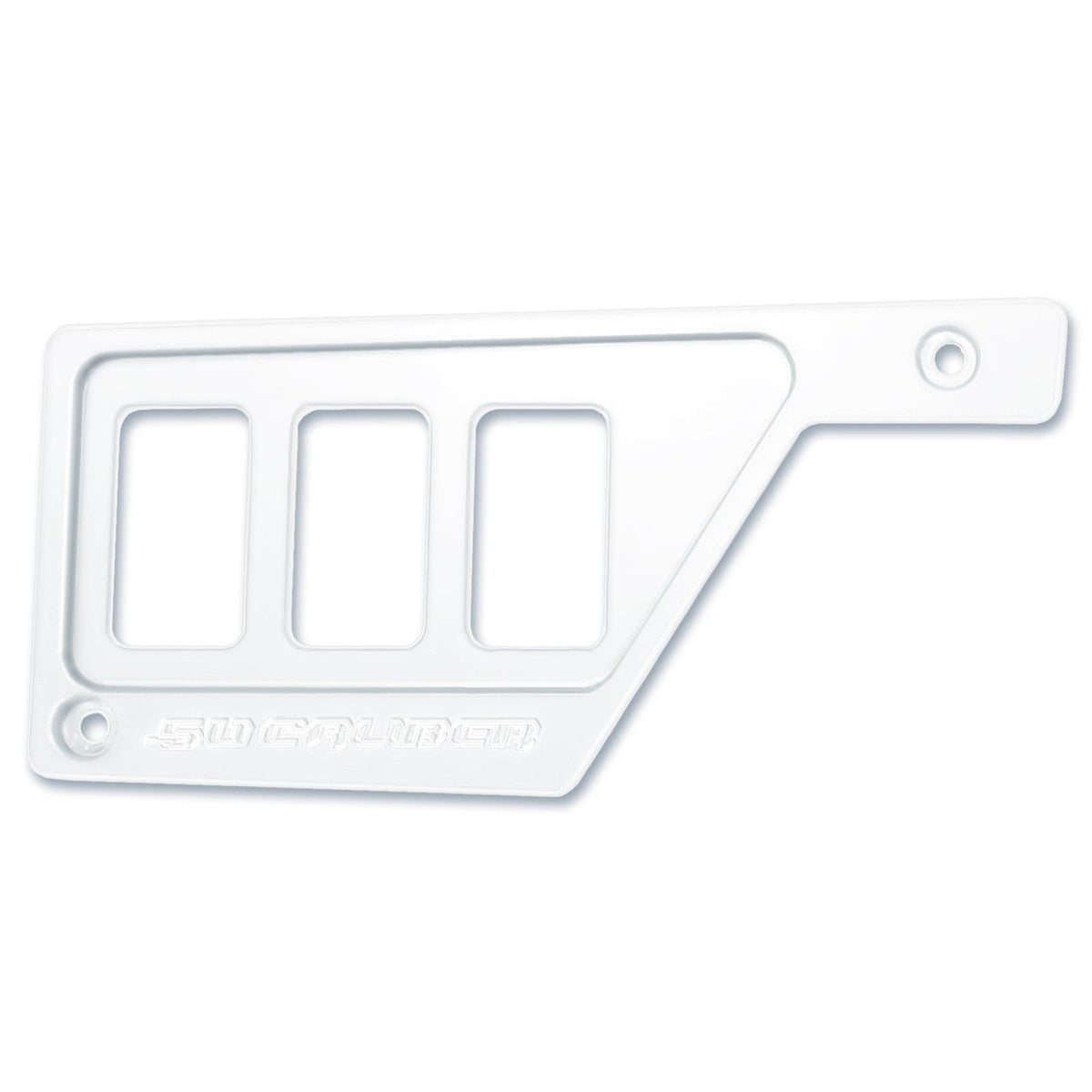 White | 50 Caliber Racing Left Dash Panel with 3 Additional Switch Locations