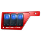 Red | 50 Caliber Racing Left Dash Panel with 3 Additional Switch Locations
