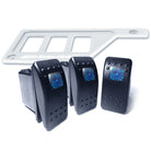 White | 50 Caliber Racing Left Dash Panel with 3 Additional Switch Locations