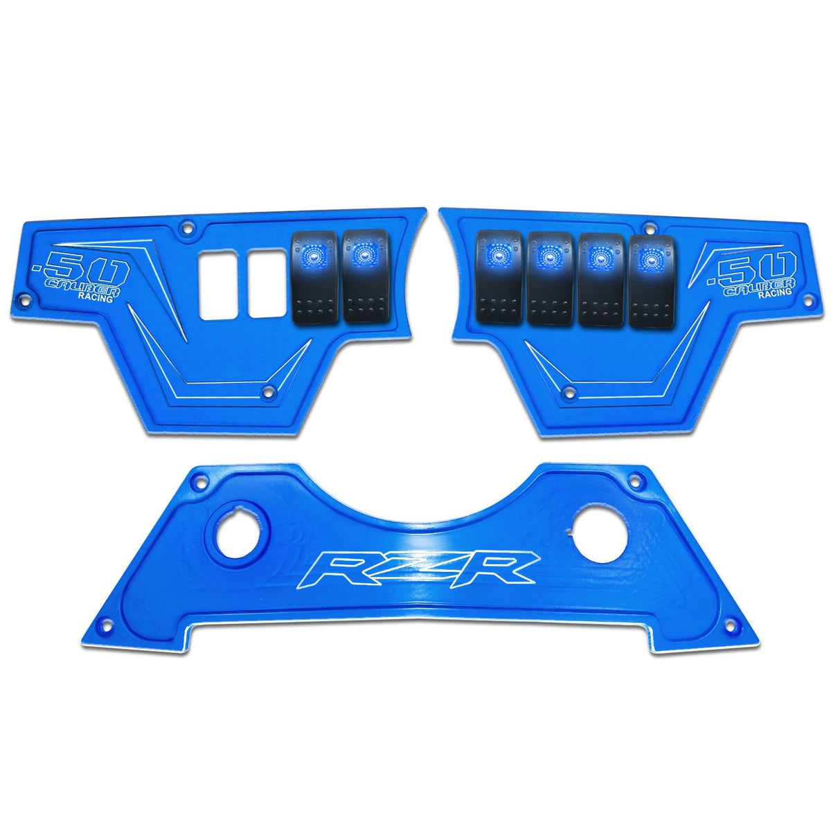 Voodoo Blue | RZR Billet Dash Switch Panel Kit 8 Hole