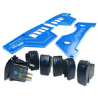 Voodoo Blue | RZR Billet Dash Switch Panel Kit 8 Hole