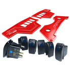 Red | RZR Billet Dash Switch Panel Kit 8 Hole