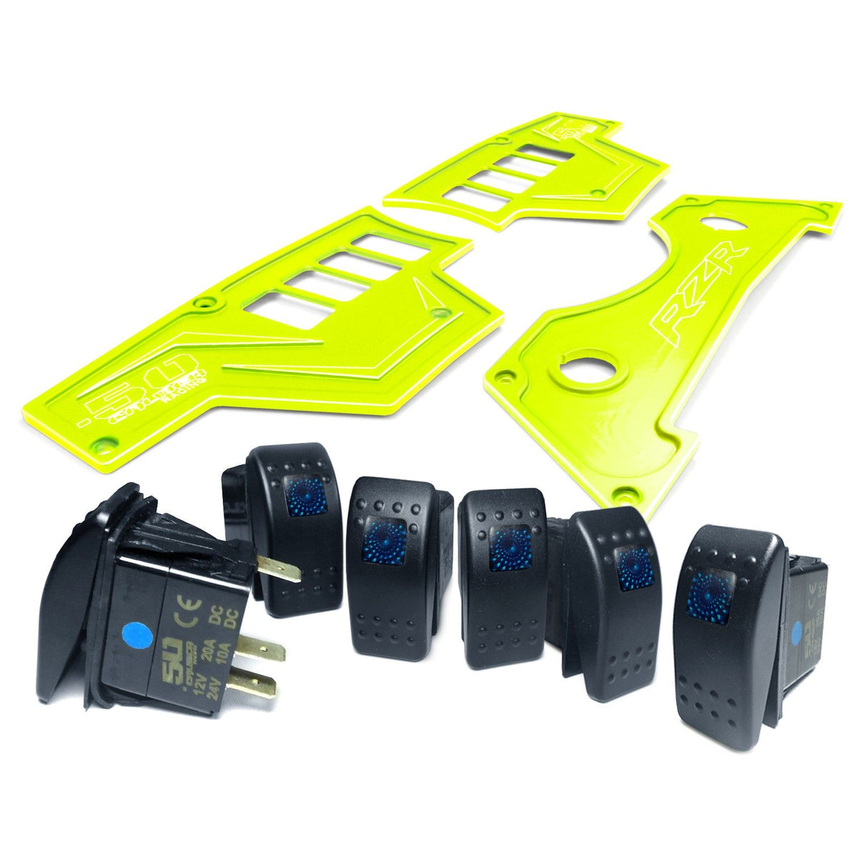 Lime Squeeze | RZR Billet Dash Switch Panel Kit 8 Hole