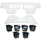 White | RZR Billet Dash Switch Panel Kit 8 Hole