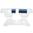 White | RZR Billet Dash Switch Panel Kit 8 Hole