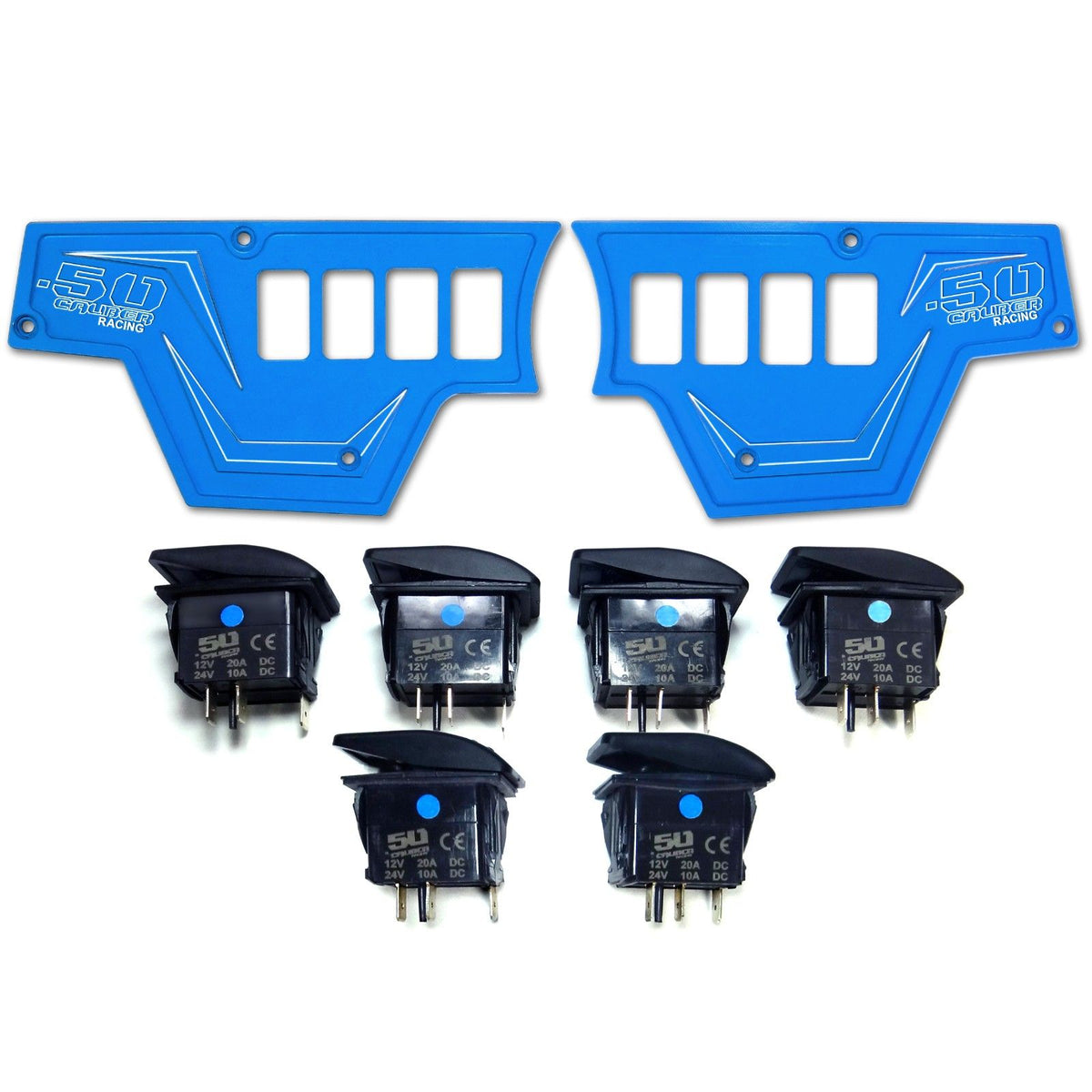 Voodoo Blue | RZR Billet Dash Switch Panel Kit 8 Hole