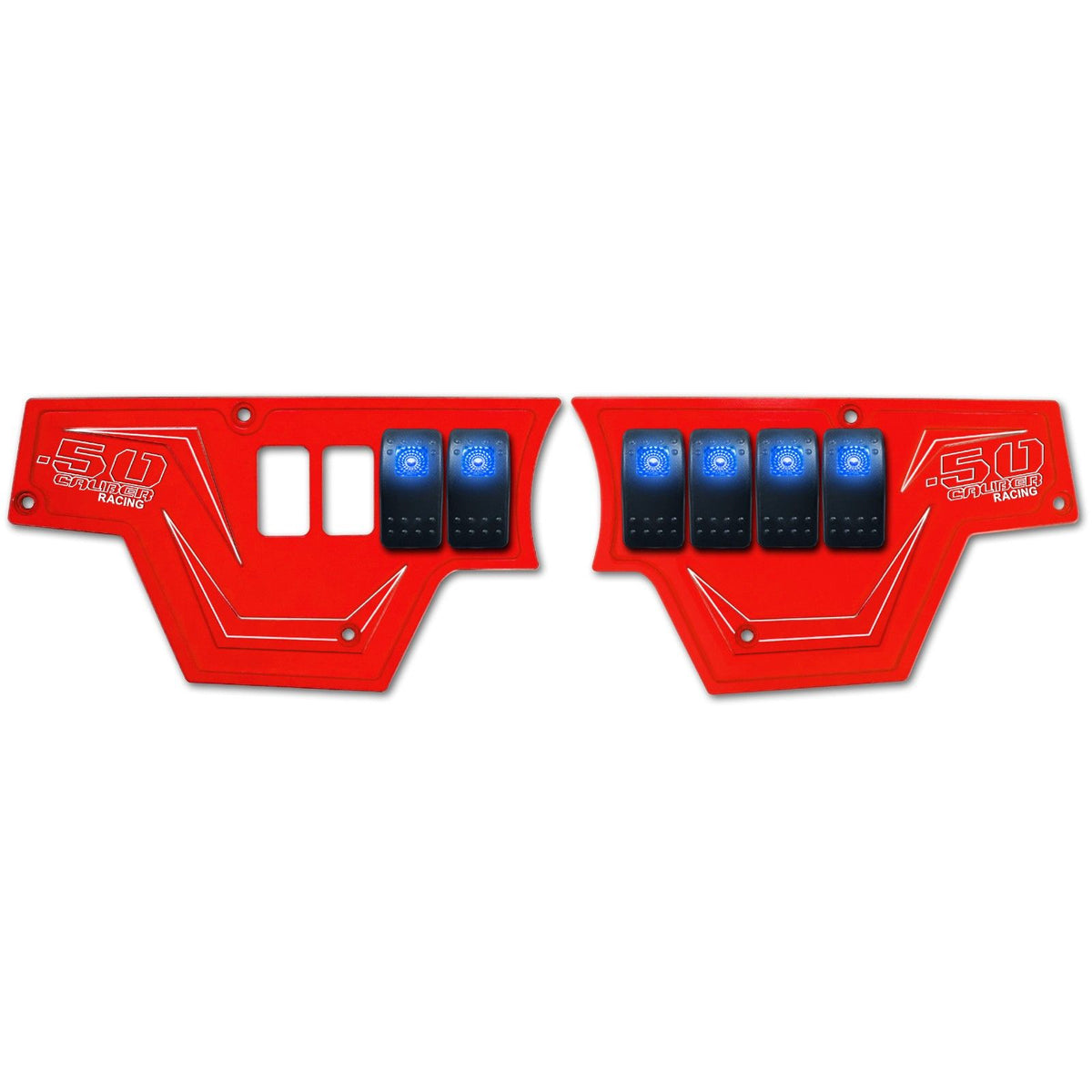 Red | RZR Billet Dash Switch Panel Kit 8 Hole